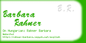 barbara rahner business card